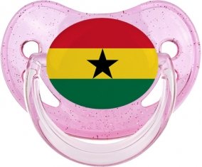 Drapeau Ghana Sucete Physiologique Rose à paillette