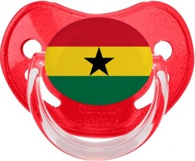 Drapeau Ghana Sucete Physiologique Rouge à paillette