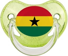 Drapeau Ghana Sucete Physiologique Vert à paillette