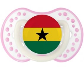 Drapeau Ghana Tétine LOVI Dynamic Blanc-rose phosphorescente