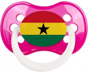 Drapeau Ghana Sucette Anatomique Rose foncé classique