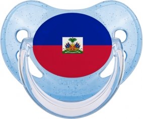 Drapeau Haïti Sucete Physiologique Bleue à paillette