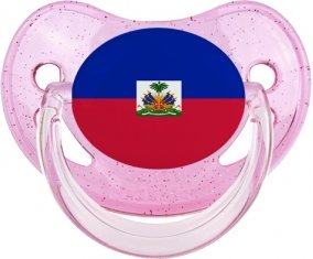 Drapeau Haïti Sucete Physiologique Rose à paillette