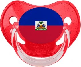 Drapeau Haïti Sucete Physiologique Rouge à paillette