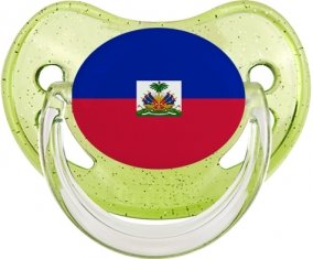 Drapeau Haïti Sucete Physiologique Vert à paillette