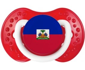 Drapeau Haïti Tétine LOVI Dynamic Blanc-rouge classique