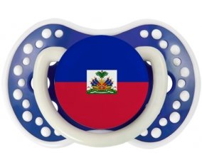 Drapeau Haïti Tétine LOVI Dynamic Bleu-marine phosphorescente