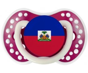 Drapeau Haïti Tétine LOVI Dynamic Fuchsia phosphorescente