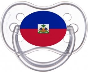 Drapeau Haïti Sucette Anatomique Transparente classique