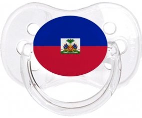 Drapeau Haïti Sucette Cerise Transparent classique