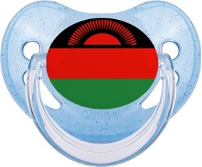 Drapeau Malawi Tétine Physiologique Bleue à paillette