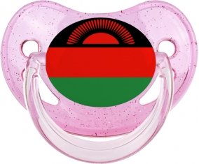 Drapeau Malawi Tétine Physiologique Rose à paillette