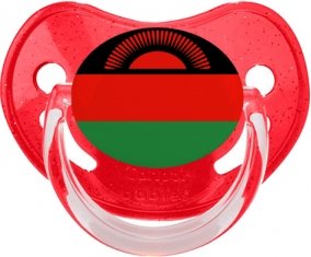 Drapeau Malawi Tétine Physiologique Rouge à paillette
