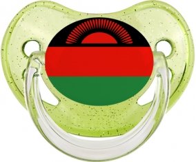 Drapeau Malawi Tétine Physiologique Vert à paillette