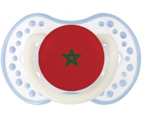 Drapeau Maroc Sucette LOVI Dynamic Blanc-cyan classique