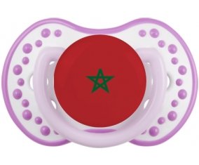 Drapeau Maroc Sucette LOVI Dynamic Blanc-mauve classique