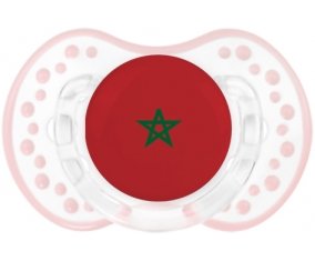 Drapeau Maroc Sucette LOVI Dynamic Retro-blanc-rose-tendre classique