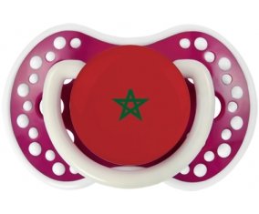 Drapeau Maroc Sucette LOVI Dynamic Fuchsia phosphorescente