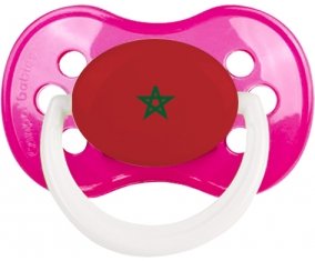 Drapeau Maroc Sucette Anatomique Rose foncé classique