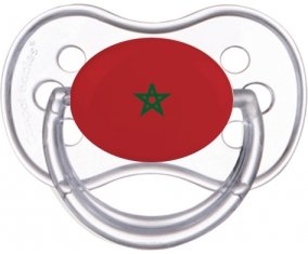 Drapeau Maroc Sucette Anatomique Transparente classique