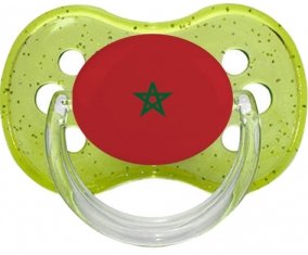 Drapeau Maroc Tétine Cerise Vert à paillette