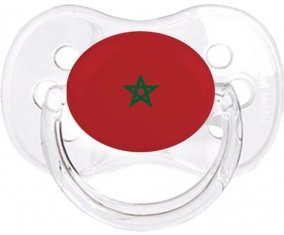 Drapeau Maroc Tétine Cerise Transparent classique