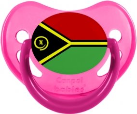 Drapeau Vanuatu Tétine Physiologique Rose phosphorescente