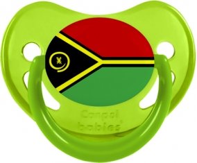 Drapeau Vanuatu Tétine Physiologique Vert phosphorescente