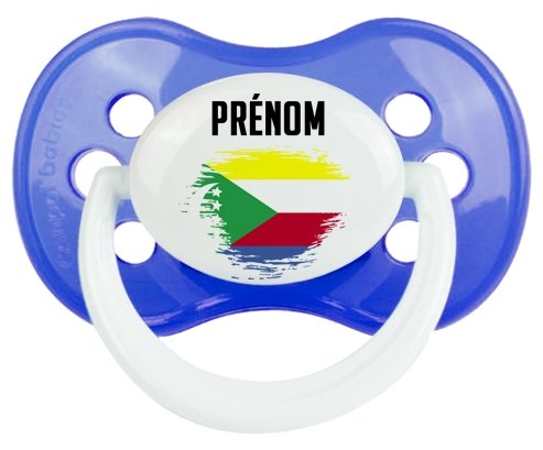 Tétine personnalisée drapeau Comores et prénom