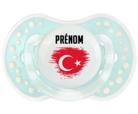 Drapeau effet pinceau Turquie avec prénom Sucette LOVI Dynamic Retro-turquoise-lagon classique