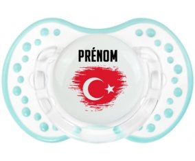 Drapeau effet pinceau Turquie avec prénom Sucette LOVI Dynamic Retro-blanc-lagon classique