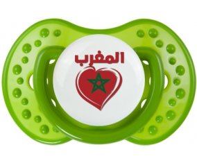 Maroc en arabe + cœur : Sucette LOVI Dynamic personnalisée