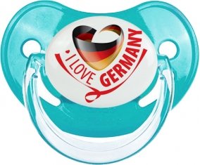 I Love Germany Tétine Physiologique Bleue classique