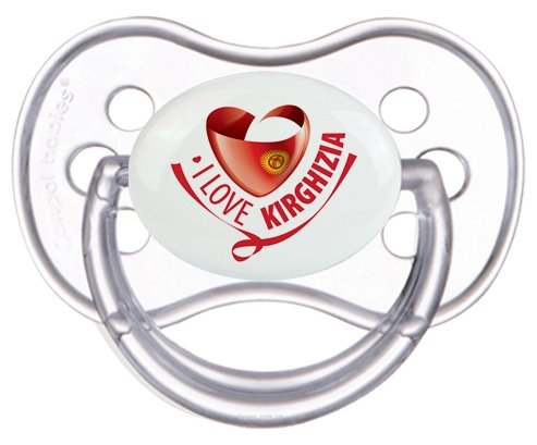 Boîte à tétine personnalisée I Love Kirghizia
