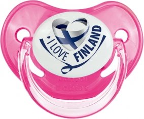 I Love Finland Tétine Physiologique Rose classique