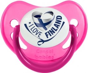 I Love Finland Tétine Physiologique Rose phosphorescente