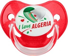 I love algeria design 2 Tétine Physiologique Rouge à paillette