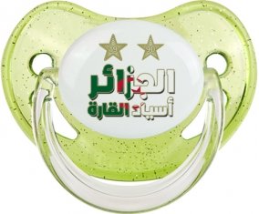 2 étoiles Algérie champions d'afriques Sucette Physiologique Vert à paillette