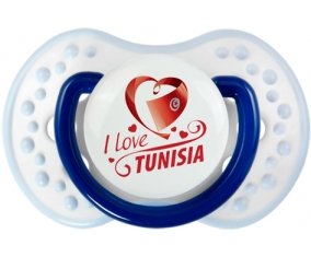 I love Tunisia design 1 Sucette LOVI Dynamic Marine-blanc-bleu classique