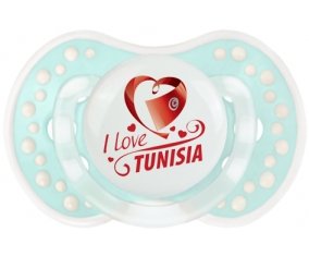 I love Tunisia design 1 Sucette LOVI Dynamic Retro-turquoise-lagon classique