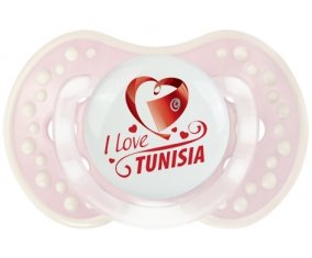 I love Tunisia design 1 Sucette LOVI Dynamic Retro-rose-tendre classique