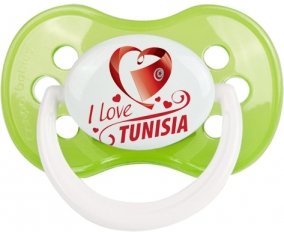 I love Tunisia design 1 Tétine Anatomique Vert classique