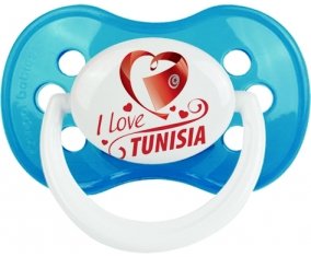 I love Tunisia design 1 Tétine Anatomique Cyan classique