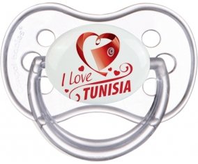 I love Tunisia design 1 Tétine Anatomique Transparente classique