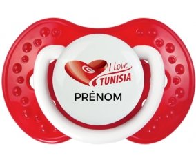 I love Tunisia design 3 avec prénom Sucete LOVI Dynamic Blanc-rouge classique