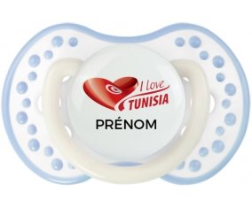 I love Tunisia design 3 avec prénom Sucete LOVI Dynamic Blanc-cyan classique