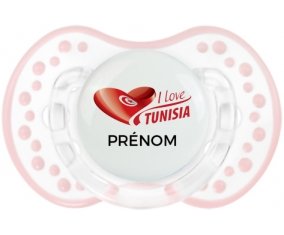 I love Tunisia design 3 avec prénom Sucete LOVI Dynamic Retro-blanc-rose-tendre classique