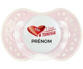 I love Tunisia design 3 avec prénom Sucete LOVI Dynamic Retro-rose-tendre classique