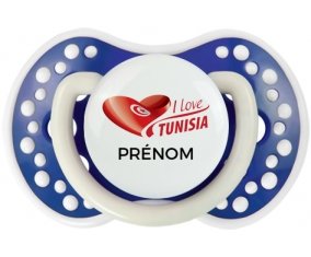 I love Tunisia design 3 avec prénom Sucete LOVI Dynamic Bleu-marine phosphorescente