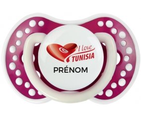 I love Tunisia design 3 avec prénom Sucete LOVI Dynamic Fuchsia phosphorescente